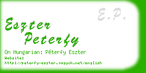 eszter peterfy business card